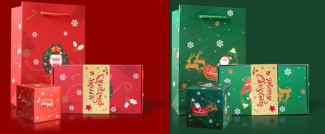 Christmas Eve Surprise Box Creative Gift Box (Option: Redgreen-12 Bounce Boxes)