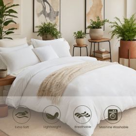 Three-piece Bedding Set With Solid Color Quilt Cover And Pillowcase, Three-piece Bedding Set - Super Soft Microfiber Hotel Series - Brushed Super (Option: 229cmX229cm)