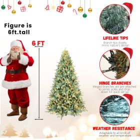 PE, PVC Christmas Tree, Christmas Decorations, With Lights (Option: 6ft)