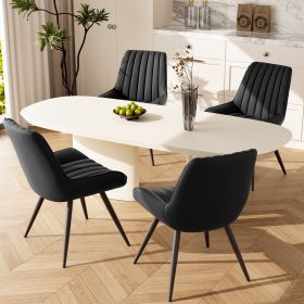 2-piece or 4-piece dining chair sets, suitable for use in dining rooms, living rooms and offices (Color: Black, Quantity: 2-piece)